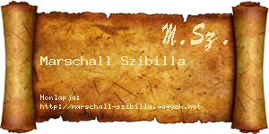 Marschall Szibilla névjegykártya